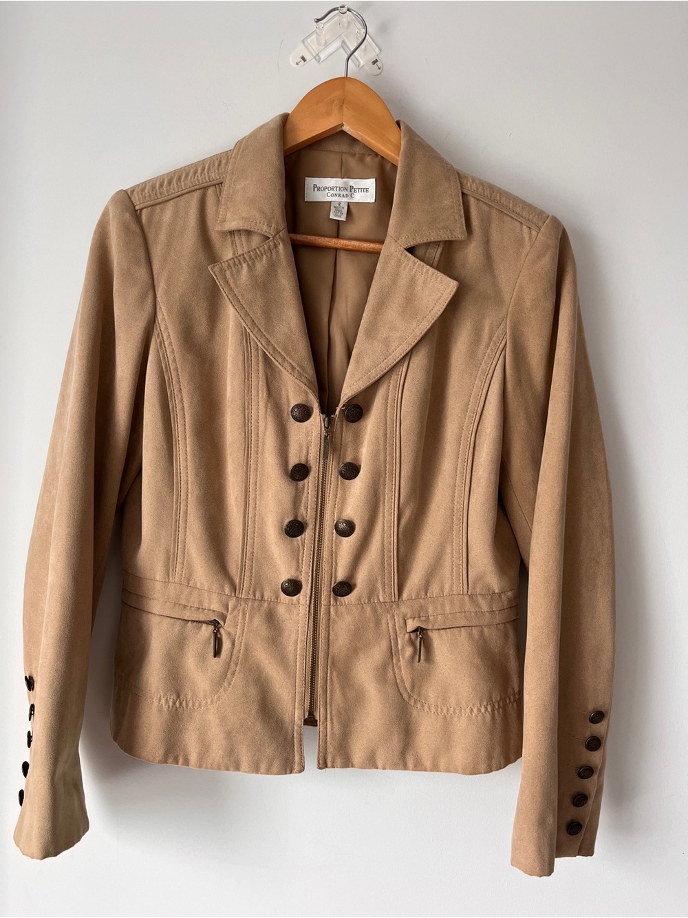 Neutral Blazer- Size 2 | Capsule Essential |  Suede-like